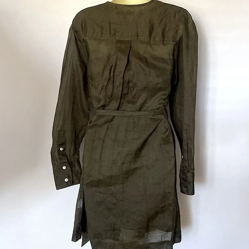 Banana Republic Two Piece Dress and Coat Army Green NWT Sz Small